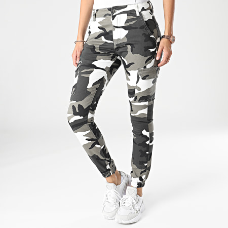 Girls Outfit - Camouflage Women's Pantalón Chándal 6752 Charcoal Grey White Black