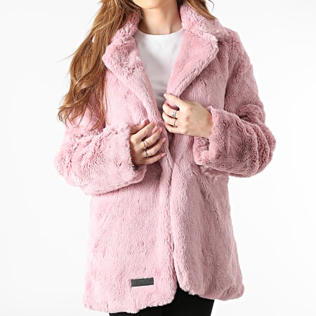 Sixth June Manteau Fourrure Femme W32347MOW Rose LaBoutiqueOfficielle