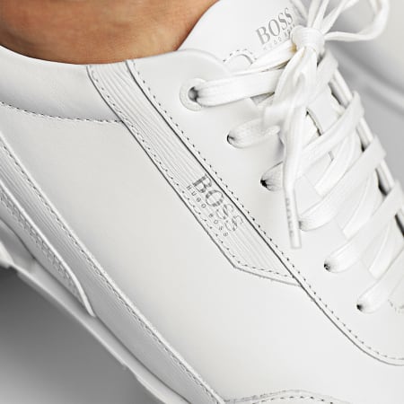 BOSS - Baskets Saturn Low Profile Leather Mix 50464427 White