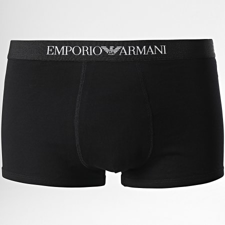 Emporio Armani - Lot De 2 Boxers 111613 Noir Gris Chiné