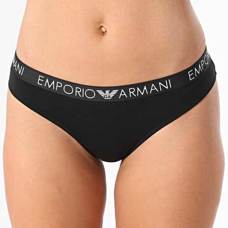 Emporio Armani - Lot De 2 Strings Femme 163333-CC318 Noir