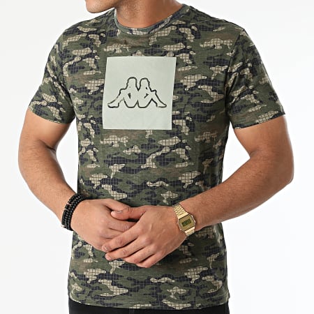 Kappa - Tee Shirt Logo Ivala 38138RW Vert Kaki Camouflage