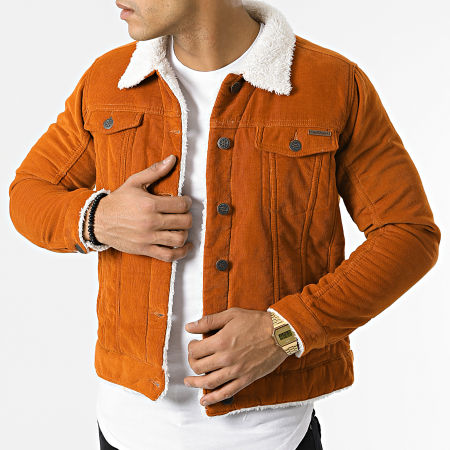 Veste fourrure orange 2025