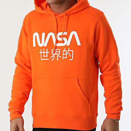 NASA - Sweat Capuche Japan Orange Blanc