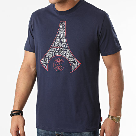 PSG - Tee Shirt Tour Eiffel Marquinhos P14409 Bleu Marine