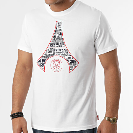 PSG - Camiseta Torre Eiffel Messi P14408C Blanca