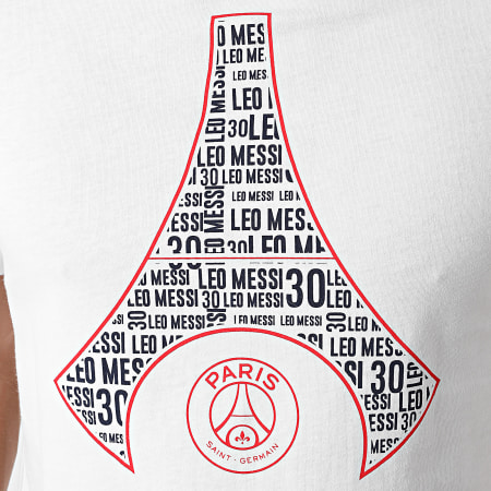 PSG - Tee Shirt Tour Eiffel Messi P14408C Blanc