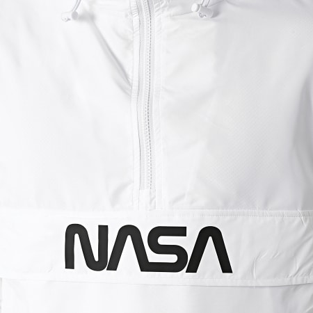 NASA - Cortavientos con logo Worm en la espalda Blanco