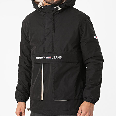 Tommy Jeans - Veste Outdoor A Capuche Fleece Lined Popover 1176 Noir