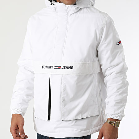 Tommy Jeans - Veste Outdoor A Capuche Fleece Lined Popover 1176 Blanc