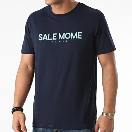 Sale Môme Paris - Tee Shirt Panda Bleu Marine Vert Menthe