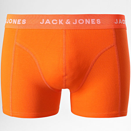 Jack And Jones - Lot De 5 Boxers Kris Noir Orange Bleu
