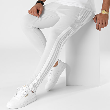 Adidas Sportswear - Pantalon Jogging A Bandes GT6644 Gris Clair