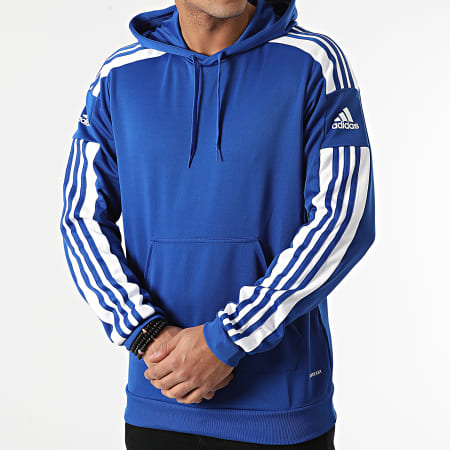 Adidas Sportswear - Felpa con cappuccio a bande GP6436 blu reale