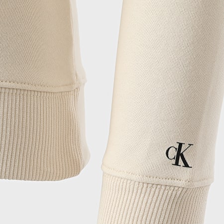 Calvin Klein - Felpa con cappuccio da bambino Logo istituzionale 0163 Beige