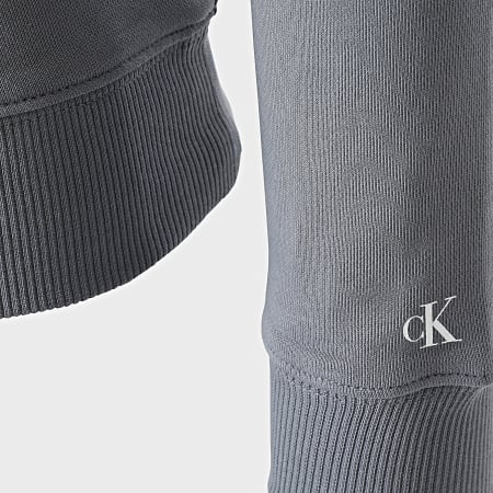 Calvin Klein - Felpa con cappuccio con logo istituzionale da bambino 0163 Grigio