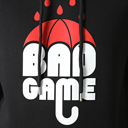 Zesau - Bad Game Umbrella Sudadera Con Capucha Negro Blanco Rojo