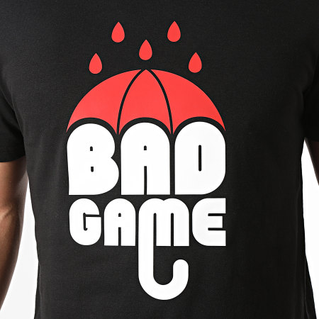Zesau - Tee Shirt Bad Game Parapluie Noir Blanc Rouge
