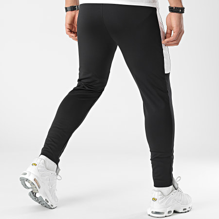 LBO - Pantaloni da jogging da allenamento con banda a rete 0033 nero bianco