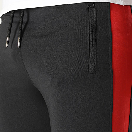 LBO - Pantalon Jogging Training Bande Bicolore 0039 Noir Rouge