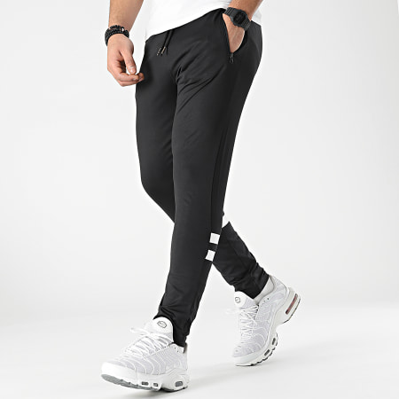 LBO - Pantalon Jogging Training Bandes 0041 Noir Blanc