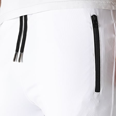 LBO - 0106 Pantaloni da jogging da allenamento con banda a rete bianca
