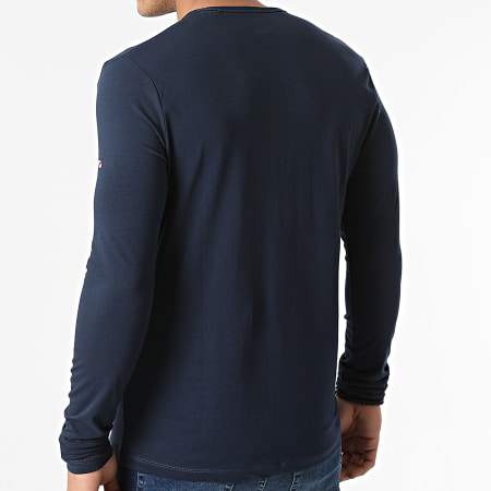 Pepe Jeans - Tee Shirt Manches Longues Orignal Basic Bleu Marine
