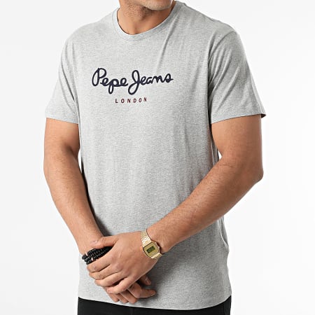 Pepe Jeans - Camiseta Eggo Gris Jaspeado