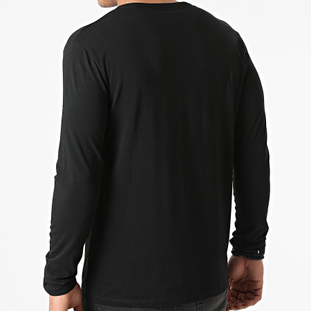 Pepe Jeans - Camiseta básica de manga larga de alce negra