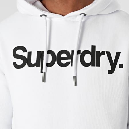 Superdry - M2011884A Felpa con cappuccio bianca