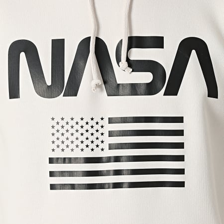 NASA - Sweat Capuche Flag Beige Noir