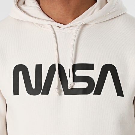 NASA - Sudadera Con Capucha Gusano Beige Negro