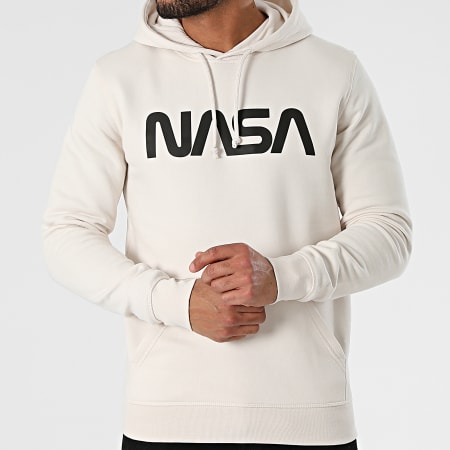 NASA - Sudadera Con Capucha Gusano Beige Negro