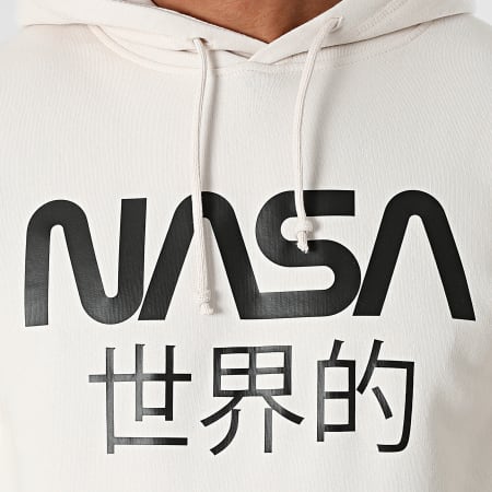 NASA - Sweat Capuche Japan Beige Noir