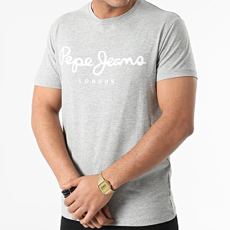 Pepe Jeans - Camiseta Elástica Original Gris Jaspeado