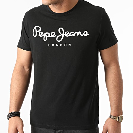 Pepe Jeans - Camiseta Elástica Original Negra
