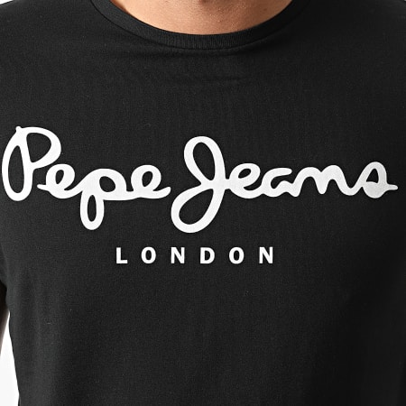 Pepe Jeans - Camiseta Elástica Original Negra