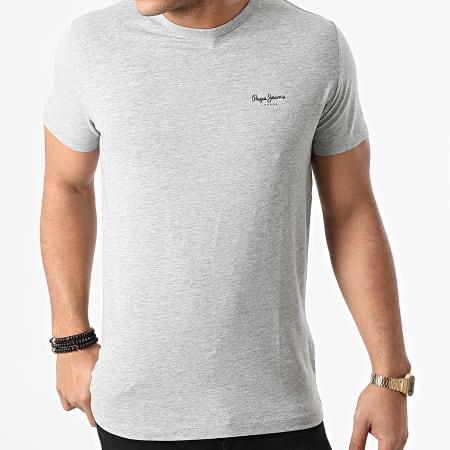 Pepe Jeans - Tee Shirt Original Basic Gris Chiné