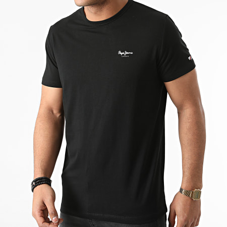 Pepe Jeans - Camiseta Básica Original Negra
