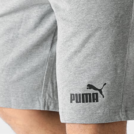 Puma - Short Jogging Essential Jersey 586706 Gris Chiné