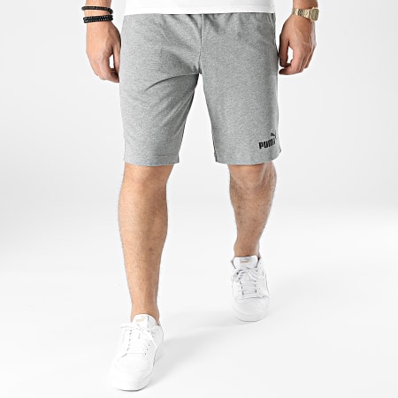 Puma - Pantaloncini da jogging in jersey Essential 586706 Grigio scuro