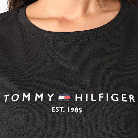 Tommy Hilfiger - Maglietta a maniche lunghe regular da donna 0720 Nero