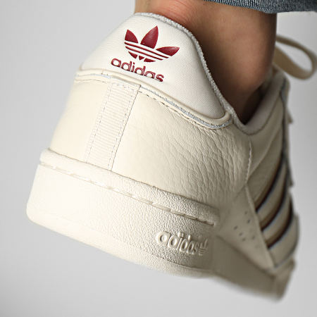 Adidas Originals Baskets Continental 80 Stripes GX6545 Cloud White Beige Tone Classic Burgundy Ryses