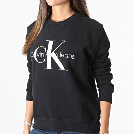 Calvin Klein - Felpa donna Core Monogram Crewneck 9140 Blu navy
