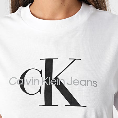 Calvin Klein - Tee Shirt Femme Core Monogram 9142 Blanc