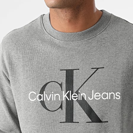 Calvin Klein - Sudadera de cuello redondo Core Monogram 0933 Heather Grey