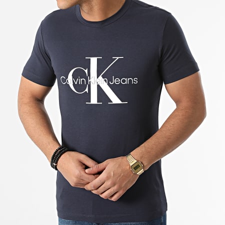 Calvin Klein - Core Monogram Tee Shirt 0935 blu navy