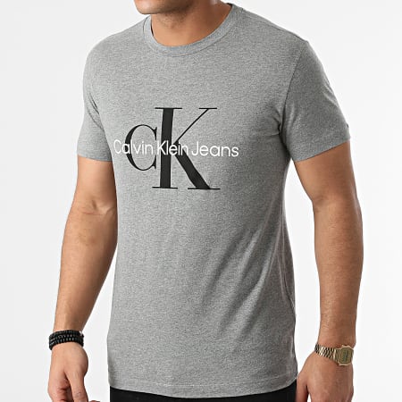 Calvin Klein - Tee Shirt Core Monogram 0935 Gris Chiné