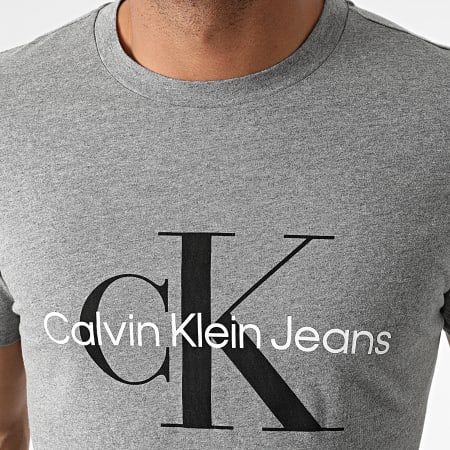Calvin Klein - Core Monogram 0935 camiseta gris jaspeado
