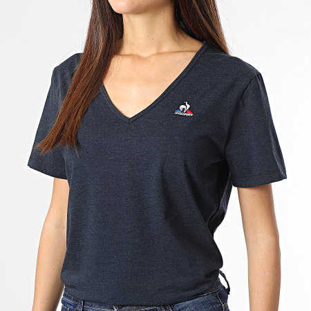 Le Coq Sportif - Camiseta Mujer Cuello V 2210524 Negro